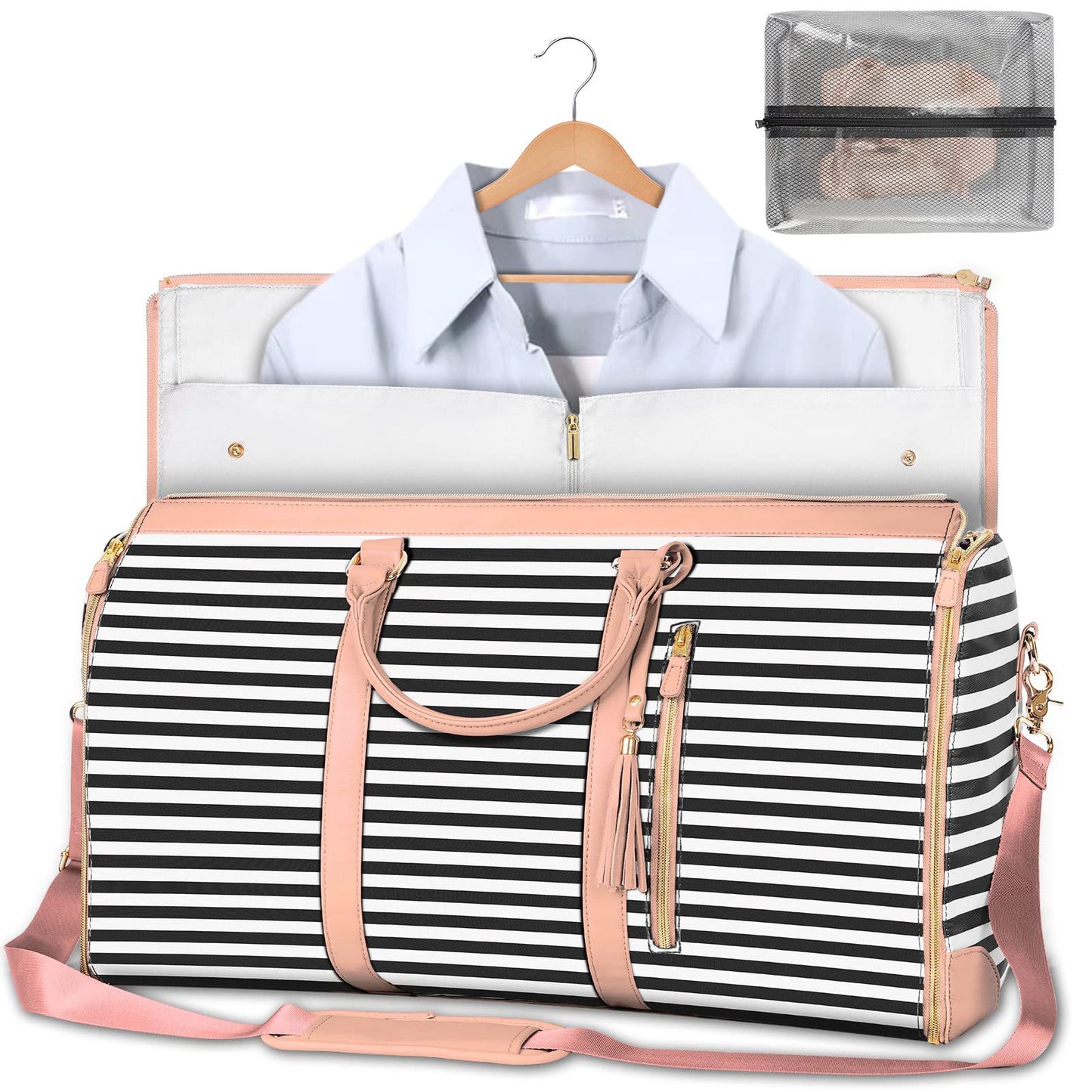 Women's Large Foldable Travel Duffle Bag – Waterproof Carry-On Tote